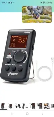 Sondery Digital Metronome for Guitar Piano Drum and All Instruments Timer