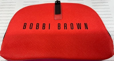 NWOT! Bobbi Brown Two-Tone ORANGE/PINK Faux Leather CLUTCH/BAG Mini Bag NEW PIC