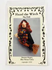 Hazel The Witch Pin Doll Pattern by Deanna Hogan Blue Heron Crafts 1999