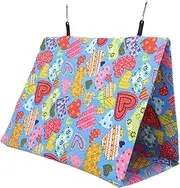 Colorful Canvas Bird Hanging Tent Parrots House Bed with Hooks for Cockatiel Lovebird Resting and Playtime Nest (29 * 19 * 21cm)