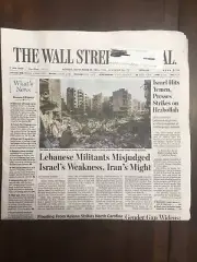 The Wall Street Journal Monday September 30, 2024 Complete Print Newspaper NEW