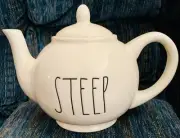Rae Dunn LL: STEEP Large Letter Teapot HTF