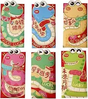 Red Envelopes for Snake Year Red Packets for Snake Year 6X Cartoon Festival Red Packets 2025 Chinese New Year Red Envelopes for Gold