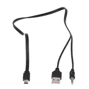 3.5mm Aux USB2.0 Male Mini 5 Pin USB Portable Speaker Audio Cable As shown