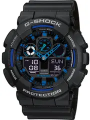 Casio G-Shock Chronograph GA-100-1A2ER Black Resin Mens Watch