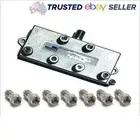 6 Way TV Splitter With 7 F Type Crimp Connectors Foxtel Antenna