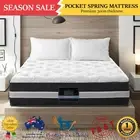 Giselle Bedding 30cm Mattress Pocket Spring Double 7 Zone Medium Firm Egg Shaped