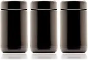 Infinity Jars 150 ml (5.07 fl oz) 3-Pack Tall Black Ultraviolet Refillable Empty Glass Screw Top Jar