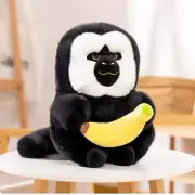35cm Cartoon Black Monkey Plush Toy Smart Gorilla Stuffed Animal Doll Gift C