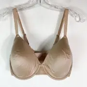 Natori NWT Beige Underwired Unlined Push Up Bra Size 34DDD