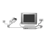 2 Base Units Foxtel Digipath Set with ADSL Cable and Telephone Connection
