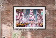 HELLO KITTY PRINT 36"X24" TIMES SQUARE HELLO KITTY ONE OF A KIND PRINT ONLY ONE
