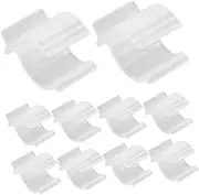 FOYTOKI Travel-Sized Makeup Remover Bottle Pump Clips 50pcs Plastic Lotion Pump Locks Leakproof Cosmetic Dispenser for Travel Storage