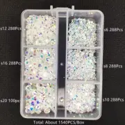 Glitter Crystal Beads Flatback Rhinestone Strass Glue On Garment Nail Decoration