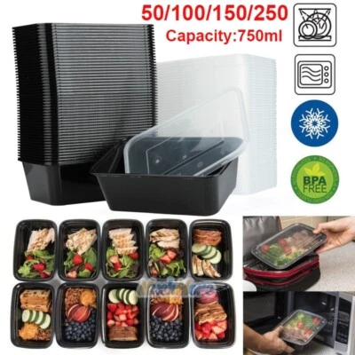26oz Microwavable Meal Prep Container Plastic Food Storage Reusable Lunch Box