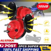 2Pcs Super Horn 12V 300DB Super Loud Horn Snail Motorcycle Car Truck Boat Train (for: Daihatsu)