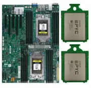 Supermicro H11DSi-NT Motherboard + 2x AMD EPYC 7532 Unlocked CPU Processor Combo