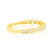 Luminesce Lab Grown 1/5 Carat Diamond Eternity Ring in 9ct Yellow Gold, M