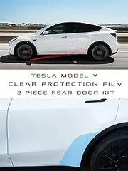 2020-2023 Tesla Model Y Partial Rear Door Paint Protection Film Kit 8 Mil Thick PPF Clear - 10 Year Warranty