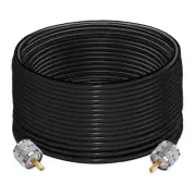 RG58 PL259 UHF CB Radio Cable, Low Loss SO239 UHF Male to PL259 Male Jumper C...