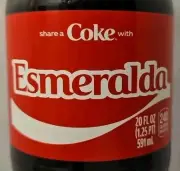 Share A Coke With Esmeralda 2025 Personalized Limited Edition Coca Cola Bottle