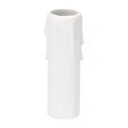 12pcs 30x100mm E17 Candle Socket Covers Candelabra Base White Plastic