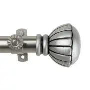 OPENBOX Rod Desyne Magnolia Window Curtain Rod Set 120 to 170-inch Satin Nicke