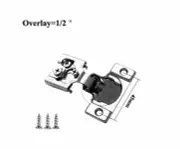 100 Pack (50 Pairs) 1/2" Overlay SOFT CLOSE Face Frame Compact Cabinet Hinge