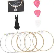 WHAMVOX Professional Guitar Strings Set Acoustic Guitar Strings Changing Tool Folk Guitar Strings Kit New Model