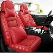 UQABS 5 Seats Car Leather Seat Cover For Opel Insignia Astra Corsa D C Zafira B A Vectra C B Corsa Mokka Antara Meriva Edition,Universal、To Fit Most Cars、waterproof-Red