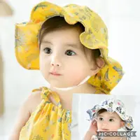 在飛比找蝦皮購物優惠-韓版夏季清晰花朵盆帽 透氣童帽 公主帽 嬰兒遮陽帽 兒童遮陽