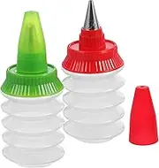 PAMINGONO Framed Vase 2pcs Icing Bottles for Fondant Cake Decoration Baking Accessories Random Color