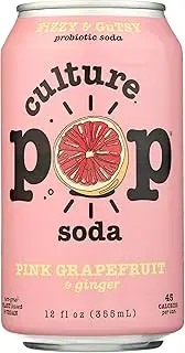 Culture Pop Soda Probiotic Grapefruit Soda 12 FO