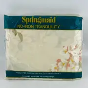 Vtg Springmaid Double Fitted Bed Sheet Key Largo Full 54x76 Mattress 160 Count