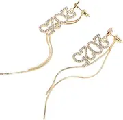 [COHEALI] Elegant Number Tassel Earrings Fashion Drop Earrings for Women Party and Celebrati