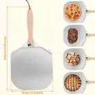 Pizza Peel with Long Wood Handle Foldable Pizza Peel Paddle Aluminum Pizza Alxzf
