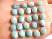 Larimar Cabochon Smooth Polished Oval Shape 24 Piece Lot 12X10MM Natural Stone
