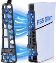 Cooling Fan For PS5 Slim Disc/Digital Console Cooler Fan LED + USB 3.0