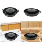 Round Grill Pan 2 in 1 Hotpot and Grill Korean BBQ Portable Multifunctional Hot