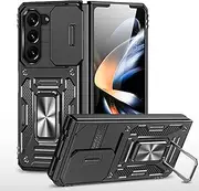 [YBROY] Case for Samsung Galaxy Z Fold5 5G, Soft TPU + Hard PC, Full Body Rugged Shockproof Case, Stand Function, Anti-Scratch Cover for Samsung Galaxy Z Fold5 5G.(Black)