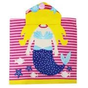 Onkaparinga Kids 60x120cm Absorbent Hooded Beach Towel - Ocean Mermaid