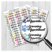 Dog Paw Planner Stickers for Diary Calendars, Journals and Scrapbooking