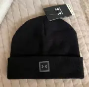 NWT UNDER ARMOUR Truckstop BOY'S Cuffed Knit Beanie Hat-OSFM BLACK