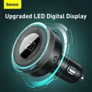 Baseus Bluetooth 5.0 Radio MP3 Car Kit Wireless Dual USB Charger