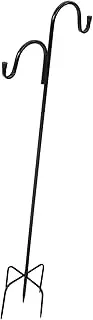 VINTORKY 1pc Iron Garden Shepherd Hook Heavy Duty Outdoor Hanger for Bird Feeders Lanterns and Flower Pots Rustic Style Height Base for Courtyards and Gardens