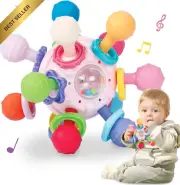 Baby Sensory Teething Rattles, Montessori Learning Toys 0-18M