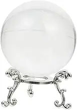 BIUDECO Crystal Desktop Ornament Engraved Crystal Sphere with Stand for Home Office Decor for Valentine Day Birthdays and Anniversaries