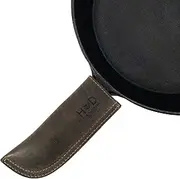 Leather Hot Handle Holder (Cast Iron Panhandle Potholder) Double Layered Double Stitched and Handmade by Hide & Drink :: Espresso