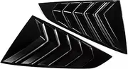 Compatible with Ford Mustang 2024 2025 Car Rear Louver Window Side Shutter Cover Trim Sticker Vent Scoop ABS Carbon Fiber Black Accessories(Black)