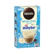 Nescafe Milky Bar White Chocolate Mocha Coffee 8 Sachets Box 140g